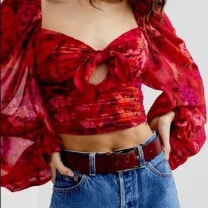 NWT For Love & Lemons - TRISHA CROP TOP